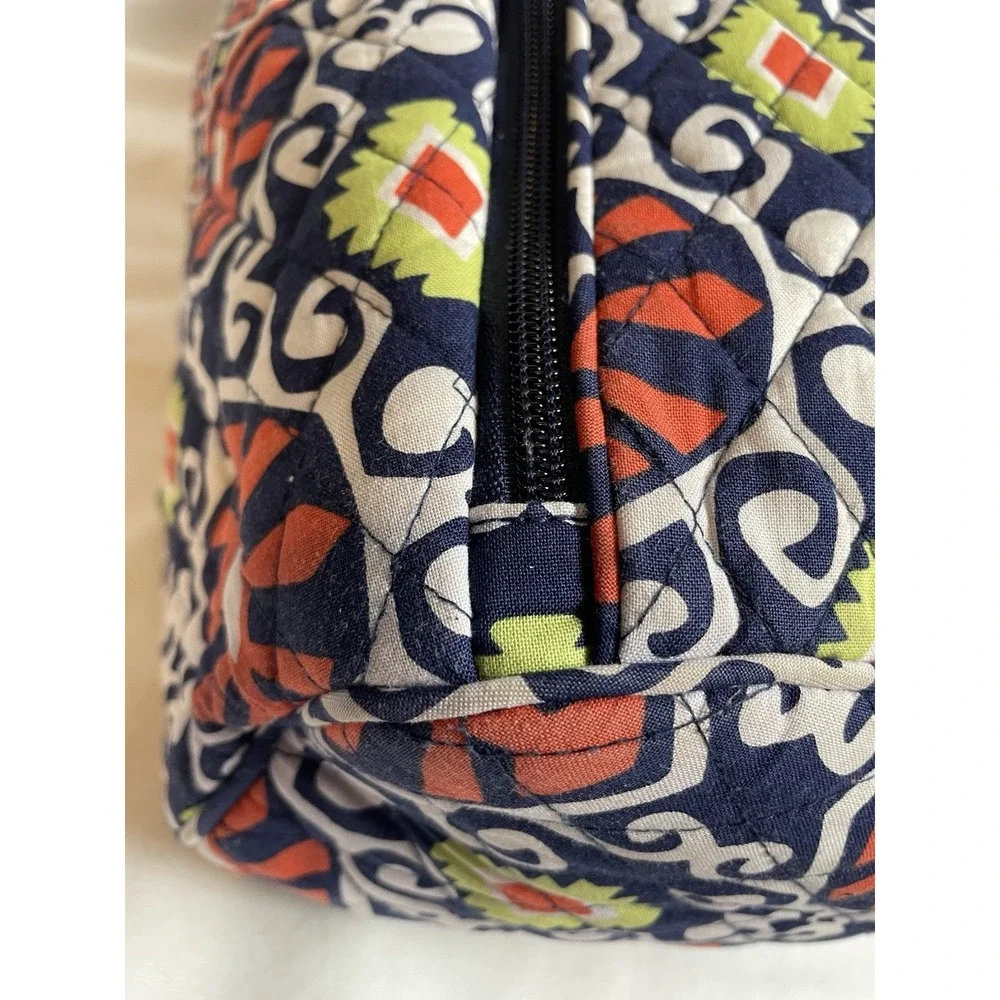 Vera Bradley Quilted Backpack Filigree Cotton Orange White School Travel